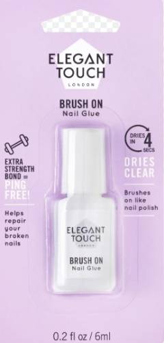 Elegant Touch Brush On Nail Glue 6ml, .